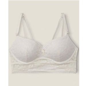 L & XL Pink Victoria's Secret PINK soft Lace Bralette Push Up (2 colors left)
